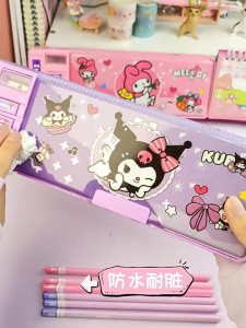 2026 Model Multi-functional Large-Capacity Cartoon Pencil Case with Combination Lock — Childrens Stationery Gift