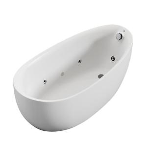 SSWW | Adult Deep Soaking Acrylic Oval Bathtub