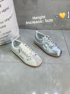 XUJIA | Giày Thể Thao Tăng Chiều Cao Màu Bạc cho Phụ Nữ
