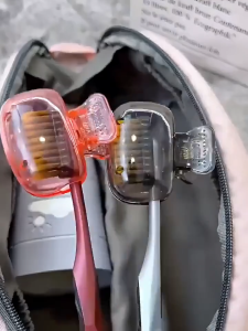 10ชิ้น ฝาครอบหัวแปรงสีฟันแบบพกพา / คลิปพลาสติกแปรงสีฟันกันฝุ่นและเชื้อโรค / ประหยัดพื้นที่ กล่องใส่แปรงสีฟัน / กล่องพลาสติกป้องกันแปรงสีฟันสำหรับเดินทางที่บ้าน