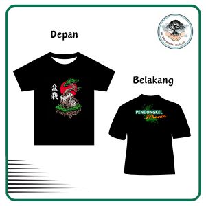 Kaos Bonsai Pendek Catton Combat 30s Hitam Kaos Distro Pendek