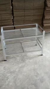 ART. ชั้นวางของ ที่วางของเอนกประสงค์ ที่คว่ำจาน อลูมิเนียม แบบ 2 ชั้น ขนาด 75 x 40 x 53 ซม. พ้อมส่ง