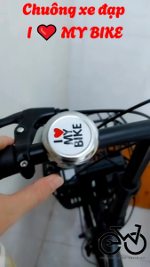 Chuông xe đạp kéo I Love My Bike đa năng gắn ghi đông
