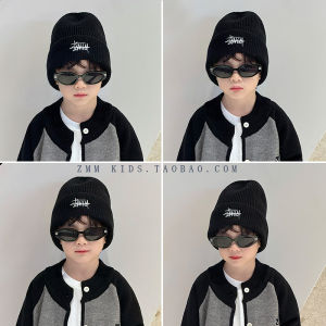Trendy Knitted Winter Cap for Boys Street Dance Style Fashionable Cool Autumn Winter New Arrival No Brand Casual Cotton Polyester