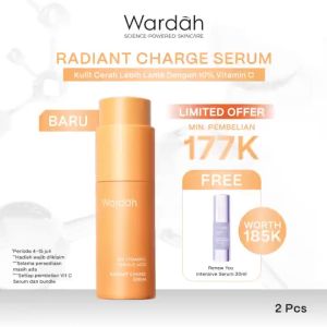 ✨ ELYSIA ✨ WARDAH 10% VITAMIN FERULIC ACID RADIANT CHARGE SERUM 20ML - Brightening Serum yang Menghilangkan dan Mencegah Noda Hitam Tak Terlihat untuk Kulit Cerah Lebih Lama