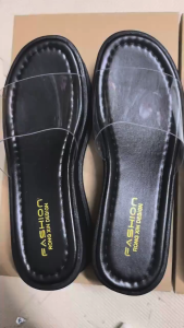 Dép Sandal Nữ Xỏ Ngón PVC Trong Suốt Đen Phong Cách Ý Dép Nữ Đế Cao Quai Trong DU08