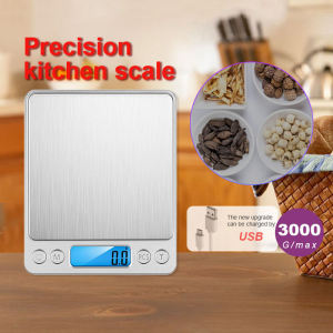 3KG Digital Kitchen Scale penimbang digital scale Mini Pocket Jewelry Scale Cooking Food Scale Stainless Stee 迷你厨房电子秤