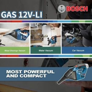 Bosch | Bosch GAS 12V-LI Rechargeable Hand Vacuum Fine Suction Power Suitable for Home Sofa CrumbsDesktop and Corner Dust Removal Tasks
