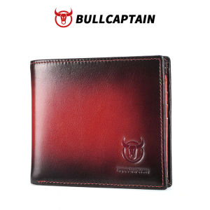 BULLCAPTAIN High Quality Genuine Leather Wallet Mens Business Casual Multi-card Slot RFID Function Card Holder Japanese and Korean Style Fashion Wallet