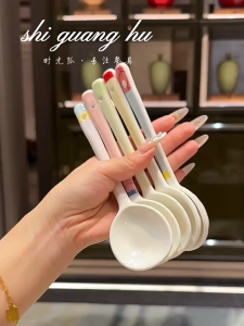 SG STOCK Specool® Macaron-colored Ceramic Chopsticks/ Spoons Gift Box Set 5 Pairs of Chopsticks Spoons Housewarming Gift