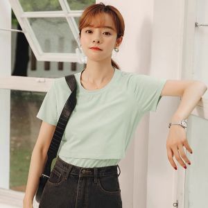 Breathable Thin Cotton Maternity Tank Top Short Sleeve Feeding Nursing Mommy Wear Home Clothes Summer Pure Cotton Base Shirt