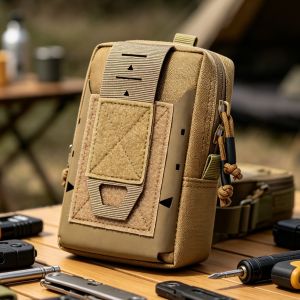 Multipurpose Tactical MOLLE EDC Pouch Quick Detach Utility Organizer Bag for Phone Tools and Everyday Carry