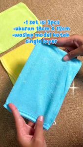 6 Pcs Waslap Bayi Single Layer Kotak WL-04 Lap Mandi Bayi Wash Lap Kotak Bayi Waslap Wash Lap Mandi Bayi Handuk bayi Baby Wash Lap MIX COLOUR