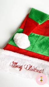 Pinky Bee Topi Natal Santa Elf Kurcaci Merah Hijau 66252700