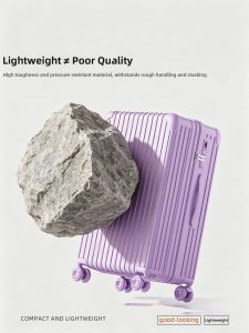 MIMANI | Lightweight Large Capacity Leather Travel Suitcase with Security Code