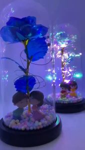 Lampu LED Bunga Mawar Dekorasi Kamar Tidur Beauty And Beast Rose Kado Ulang Tahun Kado Valentine