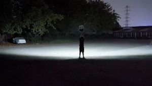 Long Ares solar street lamp integrated courtyard wall lamp household human body sensing new rural outdoor garden