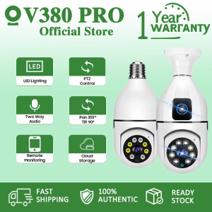 V380 PRO CCTV 8MP Dual-Lens 360 ° VR Panoramic Camera Wireless WiFi IP CCTV HD
