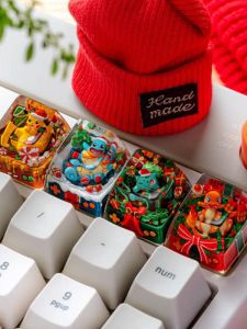 Pokemon Keycaps Night Magic Magnetic Axis Handmade Drip Glue Customizable Personalized Desk Toy Props Collectible Items