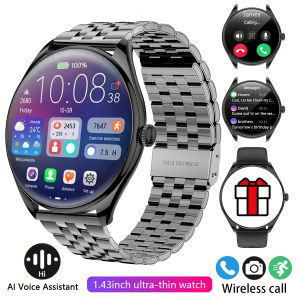 2026 New Women Ultra Thin Smart Watch 7.9mm 1.43 AMOLED 466*466 HD Screen Bluetooth Call Health Monitor Sports Men Smartwatch