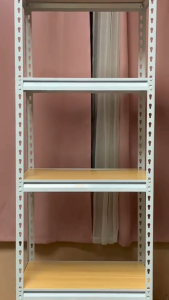 White metal rack with 5 layers and reversible boards for heavy duty use.