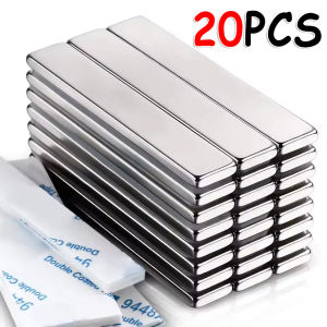 20Pcs Strong Neodymium Magnets Bar Rectangular Magnets Heavy Duty Extra Strong Square Magnets for Refrigerator Office Crafts