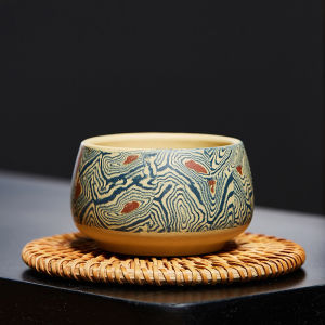 ถ้วยชาดินสอหล่อแบบโบราณจากอู่ฮั่น ถ้วยชามุงหัวใจของเจ้าของ ชุดเครื่องดื่มชาเซรามิกแบบแยกส่วนจากอู่ฮั่น