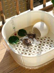 Convenient Double Layer Turtle Aquarium Living Room Dormitory Water Change Easy Office Desktop Landscaping Tank Small Turtle Tank