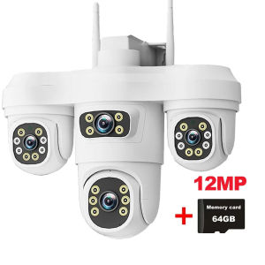 abay | 6K WiFi Security Camera 3‑Lens Outdoor 360° View Color Night Vision Human Detection 2‑Way Audio Wireless Camera Surveillance