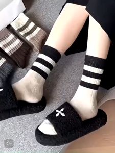 Korean Long Stripes Socks: A Stylish Addition to Your Casual Footwear Accessories