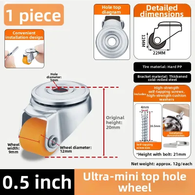FANGXIANSHENG | Ultra Short Self-Adhesive Mini Universal Wheel