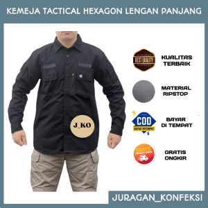 KEMEJA TACTICAL HEXAGON LENGAN PANJANG / KEMEJA TACTIKAL PDL LAPANGAN OUTDOOR