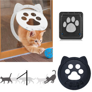 Dog Screen Door Lockable Pet Screen Door Magnetic Self-Closing Screen Door with Locking Function Sturdy Screen Door for Dogs