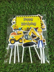 Cake Topper excavator beko happy birthday