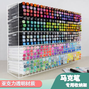 Art Book Acrylic Transparent Mark Pen Holder Storage Compartment Desktop Crayon under Pen Holder Stationery Store Pen Holder Display