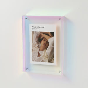 Acrylic Photo Frame Plastic Rectangle Hollow Picture Framed Holder Two Side Case Transparent Drawing Framework Home Decorations