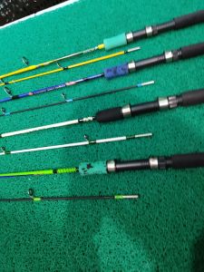 cod joran pancing sambung 2 panjang 120cm bahan fiber murah 1pcs cocok untuk ikan sedang diempang dan sungai warna random