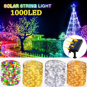7M/12/22M/32M Outdoors Solar String of Lights 8 Modes Waterproof Christmas Tree Lights Solar Copper Wire Fairy Tale Lights for Christmas Decorations