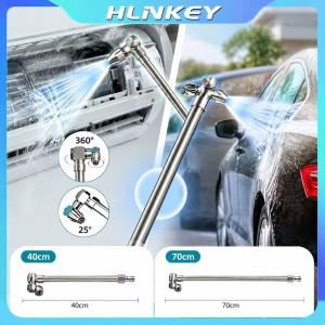 HLINKEY Dual 360° Swivel Car Wash Spray Wand 1/4 Quick Connect Pressure Washer Extension Wand for Car Detailing Wheel Arch Cleaning Auto Exterior Wash Adjustable Angle Water Nozzle