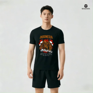 Madaha Kaos Baju Dry fit Jersey Olahraga Garuda Indonesia