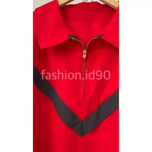 NAGITA TOP / ATASAN NAGITA TERBARU VIRAL KATUN POPLIN SLETING LENGAN PANJANG / KEMEJA DENIM SLETING NAGITA VIRAL / KEMEJA MERAH LIST PUTIH 17 AGUSTUS KEMERDEKAAN MERAH PUTIH