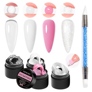 5pcs Non-Stick Hand Extension Gel Nail Polish Set 3D Shaping/Sculpting/Carving UV/LED Gel Jelly Hard Gel Manicure DIY Nails