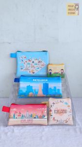 Islandia Dompet Landmark Souvenir Suvenir Oleh Oleh Mini Wallet Negara Dompet Panjang Pouch Mouse Pad Iceland