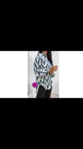 Atasan Kemeja Wanita Oversize Ld 110 cm Atasan Ibu Hamil Kancing Busui Bunga Navy