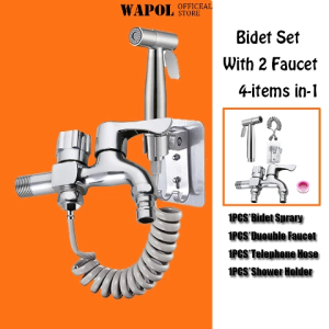 WapolSteel Bidet Set With Faucet High Quality 2 Way Faucet With Bidet Sprary Holder Hose Bathroom Shower