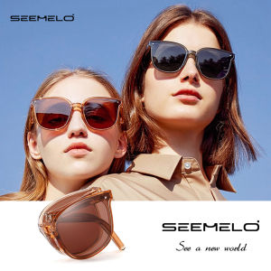 SEEMELO Folding Sunglasses Polarized Lens Sunglasses Sun Glasses Outdoor Travel Sunscreen Sunglasses Women UV400 Trendy Sunglasses For Women Polarized Round Chic Retro Sunglasses