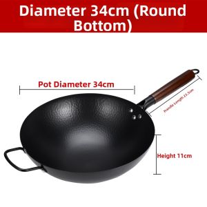 Hand Forged Non-stick Zhangqiu Iron Frying Pan
