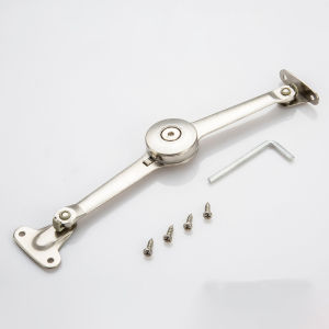 360-degree zinc alloy electroplated nickel free stop support rod mechanical bend hand free stop Cabinet door up turn adjustable air stay hydraulic rod Hardware with brake furniture door aluminum frame door down turn door