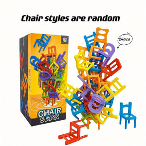 24-42pc childrens puzzle folding chair toy parent-child interactive game for kids chair stack party game juego social games