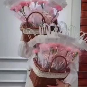 Túi kính trong suốt (10 cái) đựng hoa sáp túi nilong đựng quà tặng dày dặn dễ thương